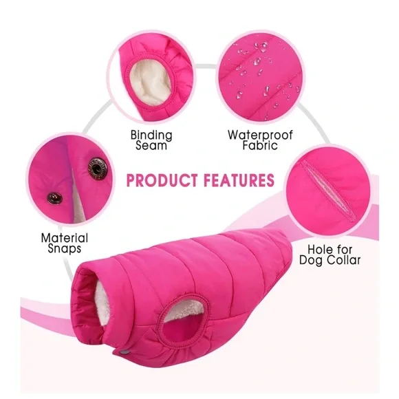 New waterproof jacket/vest for dogs. Pink size Large - Picture 4 of 9